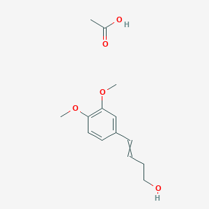 molecular formula C14H20O5 B14481380 Acetic acid;4-(3,4-dimethoxyphenyl)but-3-en-1-ol CAS No. 69768-98-5