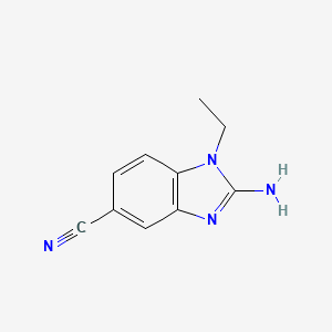 2-amino-1-ethyl-1H-1,3-benzodiazole-5-carbonitrile