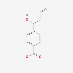 molecular formula C12H14O3 B14481411 Methyl 4-(1-hydroxy-3-butenyl)benzoate CAS No. 67472-22-4