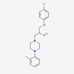 molecular formula C20H25ClN2O2 B14481487 alpha-(p-Chlorophenoxymethyl)-4-(o-tolyl)-1-piperazineethanol CAS No. 66307-61-7