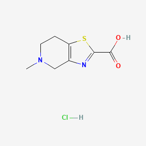 5-Methyl-4,5,6,7-tetrahydrothiazolo[4,5-c]pyridine-2-carboxylic acid hydrochloride