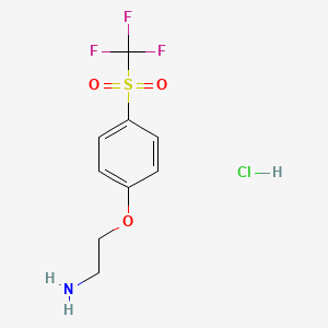 1-(2-Aminoethoxy)-4-trifluoromethanesulfonylbenzene hydrochloride
