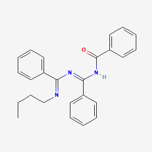 molecular formula C25H25N3O B14481533 N-[(E)-{[(E)-(Butylimino)(phenyl)methyl]amino}(phenyl)methylidene]benzamide CAS No. 65325-74-8