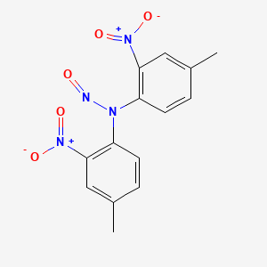 molecular formula C14H12N4O5 B14481556 N,N-Bis(4-methyl-2-nitrophenyl)nitrous amide CAS No. 65711-98-0