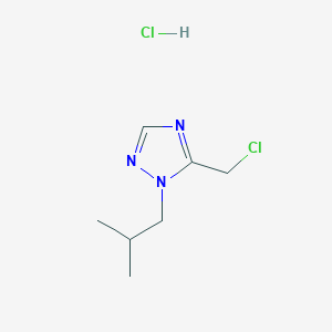 5-(chloromethyl)-1-(2-methylpropyl)-1H-1,2,4-triazole hydrochloride