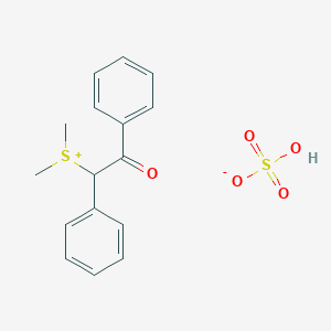 molecular formula C16H18O5S2 B14481591 Dimethyl(2-oxo-1,2-diphenylethyl)sulfanium hydrogen sulfate CAS No. 65749-72-6