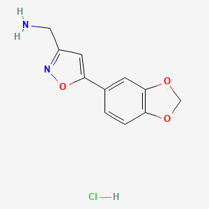 {[5-(1,3-Benzodioxol-5-yl)isoxazol-3-yl]methyl}amine hydrochloride