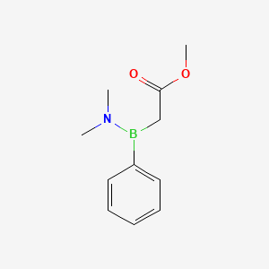 molecular formula C11H16BNO2 B14481688 Methyl [(dimethylamino)(phenyl)boranyl]acetate CAS No. 65478-34-4