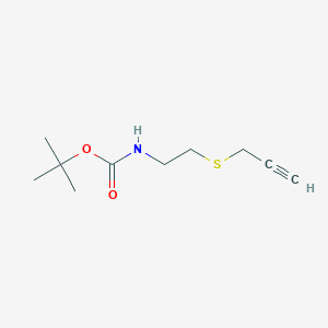 molecular formula C10H17NO2S B1448170 tert-butyl N-[2-(prop-2-yn-1-ylsulfanyl)ethyl]carbamate CAS No. 1058159-06-0