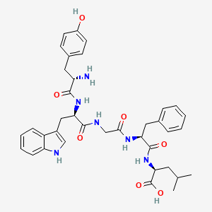 molecular formula C37H44N6O7 B14481705 L-Tyrosyl-D-tryptophylglycyl-L-phenylalanyl-L-leucine CAS No. 64963-03-7