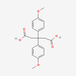 molecular formula C19H20O6 B14481722 3,3-Bis(4-methoxyphenyl)pentanedioic acid CAS No. 66110-26-7