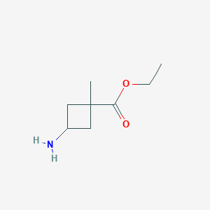 molecular formula C8H15NO2 B1448180 Ethyl cis-3-amino-1-methylcyclobutanecarboxylate CAS No. 1408075-83-1