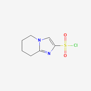 molecular formula C7H9ClN2O2S B1448185 5H,6H,7H,8H-imidazo[1,2-a]pyridine-2-sulfonyl chloride CAS No. 1443980-37-7