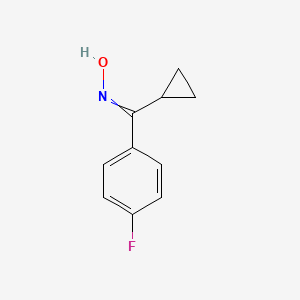 molecular formula C10H10FNO B14481853 N-[Cyclopropyl(4-fluorophenyl)methylidene]hydroxylamine CAS No. 67038-80-6