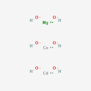 molecular formula CdCoH6MgO6 B14481861 Cadmium cobalt(2+) magnesium hydroxide (1/1/1/6) CAS No. 67351-68-2