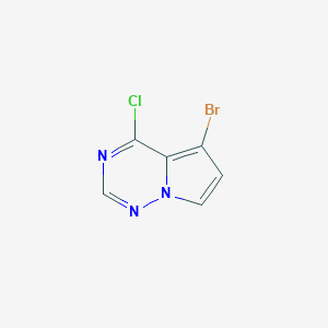 molecular formula C6H3BrClN3 B1448190 5-Bromo-4-chloropyrrolo[2,1-f][1,2,4]triazine CAS No. 1403767-33-8