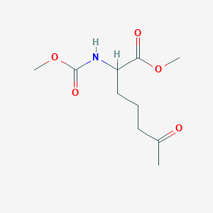 molecular formula C10H17NO5 B14481971 Methyl 2-[(methoxycarbonyl)amino]-6-oxoheptanoate CAS No. 65120-87-8