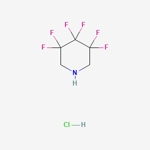 molecular formula C5H6ClF6N B1448198 3,3,4,4,5,5-Hexafluoropiperidine hydrochloride CAS No. 1432680-97-1