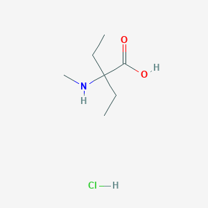 molecular formula C7H16ClNO2 B1448199 2-Ethyl-2-(methylamino)butanoic acid hydrochloride CAS No. 610786-85-1