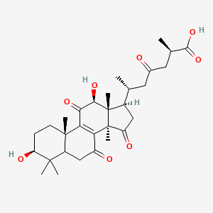 molecular formula C30H42O8 B1448204 (2R,6R)-6-[(3S,10S,12S,13R,14R,17R)-3,12-Dihydroxy-4,4,10,13,14-pentamethyl-7,11,15-trioxo-1,2,3,5,6,12,16,17-octahydrocyclopenta[a]phenanthren-17-yl]-2-methyl-4-oxoheptanoic acid CAS No. 105742-76-5