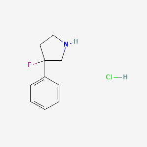 molecular formula C10H13ClFN B1448205 3-Fluoro-3-phenylpyrrolidine hydrochloride CAS No. 1803603-31-7
