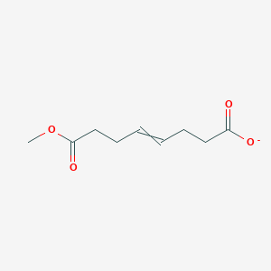 molecular formula C9H13O4- B14482068 8-Methoxy-8-oxooct-4-enoate CAS No. 64252-89-7