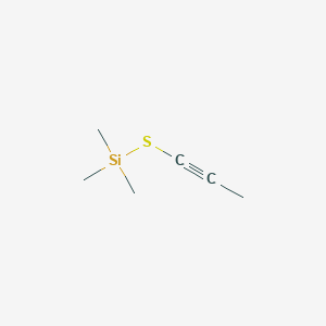 molecular formula C6H12SSi B14482080 Trimethyl[(prop-1-yn-1-yl)sulfanyl]silane CAS No. 64488-49-9