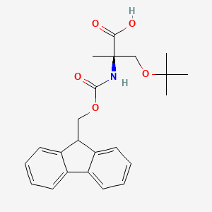 molecular formula C23H27NO5 B1448210 (R)-Fmoc-2-amino-3-tert-butoxy-2-methyl-propionic acid CAS No. 914399-96-5