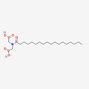 molecular formula C22H41NO5 B14482193 Acetyl carboxymethyl stearoyl glycine CAS No. 70938-21-5