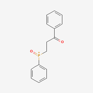 molecular formula C15H14O2P+ B14482200 Oxo(3-oxo-3-phenylpropyl)phenylphosphanium CAS No. 66348-83-2