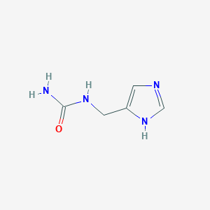molecular formula C5H8N4O B14482206 N-[(1H-Imidazol-5-yl)methyl]urea CAS No. 66247-85-6