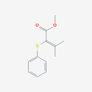 molecular formula C12H14O2S B14482261 Methyl 3-methyl-2-(phenylsulfanyl)but-2-enoate CAS No. 66716-63-0