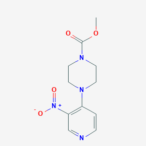 molecular formula C11H14N4O4 B1448230 Methyl 4-(3-nitropyridin-4-yl)piperazine-1-carboxylate CAS No. 1803591-25-4