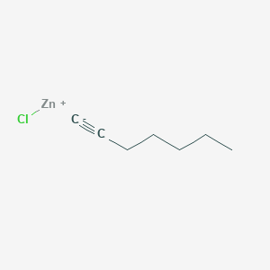 molecular formula C7H11ClZn B14482348 chlorozinc(1+);hept-1-yne CAS No. 64146-57-2