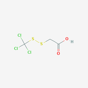 molecular formula C3H3Cl3O2S2 B14482350 [(Trichloromethyl)disulfanyl]acetic acid CAS No. 65612-37-5