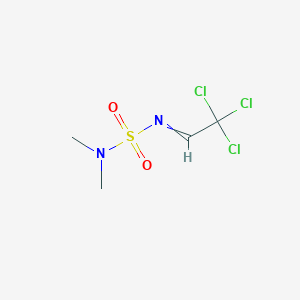 molecular formula C4H7Cl3N2O2S B14482351 N,N-Dimethyl-N'-(2,2,2-trichloroethylidene)sulfuric diamide CAS No. 64298-54-0