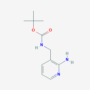 molecular formula C11H17N3O2 B1448238 tert-butyl N-[(2-aminopyridin-3-yl)methyl]carbamate CAS No. 1057650-80-2
