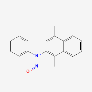 molecular formula C18H16N2O B14482386 N-(1,4-Dimethylnaphthalen-2-yl)-N-phenylnitrous amide CAS No. 63953-46-8