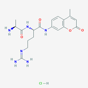 molecular formula C19H27ClN6O4 B1448240 H-Ala-Arg-AMC HCl CAS No. 83363-71-7