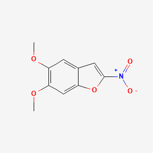 molecular formula C10H9NO5 B14482410 5,6-Dimethoxy-2-nitro-1-benzofuran CAS No. 65162-20-1
