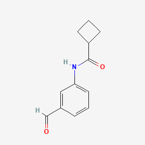 molecular formula C12H13NO2 B1448244 N-(3-formylphenyl)cyclobutanecarboxamide CAS No. 1392514-94-1