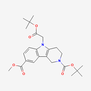 2-tert-Butyl 8-methyl 5-(2-tert-butoxy-2-oxoethyl)-1,3,4,5-tetrahydro-2H-pyrido[4,3-b]indole-2,8-dicarboxylate