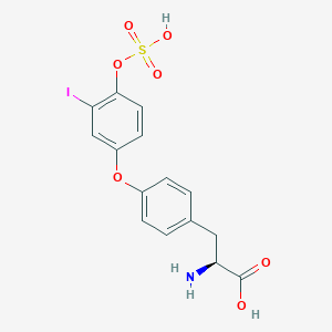 molecular formula C15H14INO7S B14482481 O-[3-Iodo-4-(sulfooxy)phenyl]-L-tyrosine CAS No. 64192-58-1