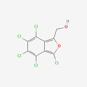 molecular formula C9H3Cl5O2 B14482564 (3,4,5,6,7-Pentachloro-2-benzofuran-1-yl)methanol CAS No. 65224-39-7