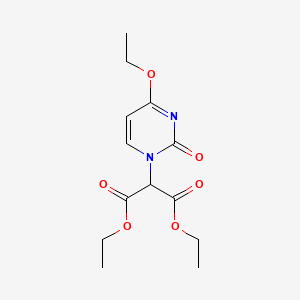 molecular formula C13H18N2O6 B14482579 Diethyl (4-ethoxy-2-oxopyrimidin-1(2H)-yl)propanedioate CAS No. 64660-93-1
