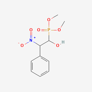 molecular formula C10H14NO6P B14482592 Dimethyl (1-hydroxy-2-nitro-2-phenylethyl)phosphonate CAS No. 66132-85-2