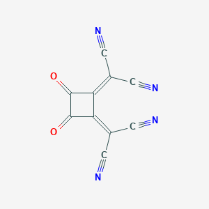 molecular formula C10N4O2 B14482618 2,2'-(3,4-Dioxocyclobutane-1,2-diylidene)dipropanedinitrile CAS No. 65268-47-5