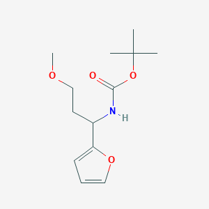molecular formula C13H21NO4 B1448264 tert-butyl N-[1-(furan-2-yl)-3-methoxypropyl]carbamate CAS No. 1443981-42-7