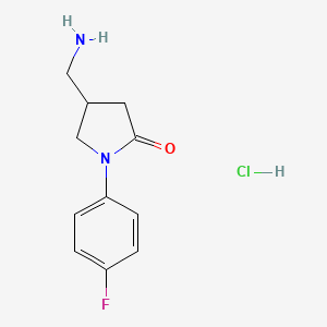 4-(Aminomethyl)-1-(4-fluorophenyl)pyrrolidin-2-one hydrochloride