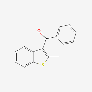 molecular formula C16H12OS B14482690 Methanone, (2-methylbenzo[b]thien-3-yl)phenyl- CAS No. 65628-46-8